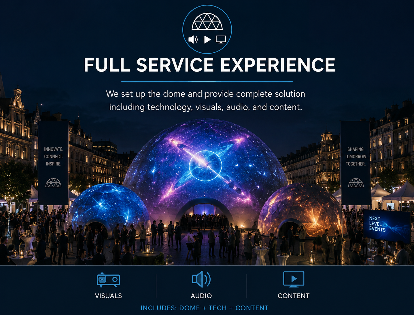 Immersive dome event environment