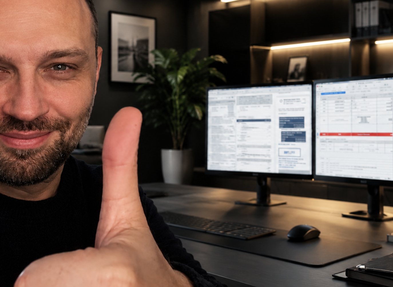 Daumen hoch für eine saubere Budget-Kalkulation