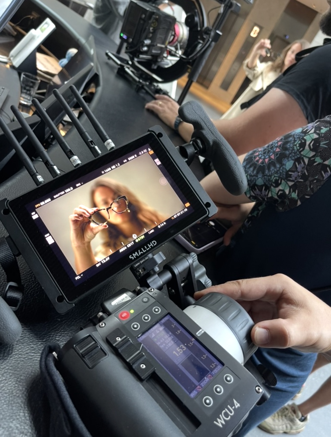 Kamera und Focus Pulling am Set